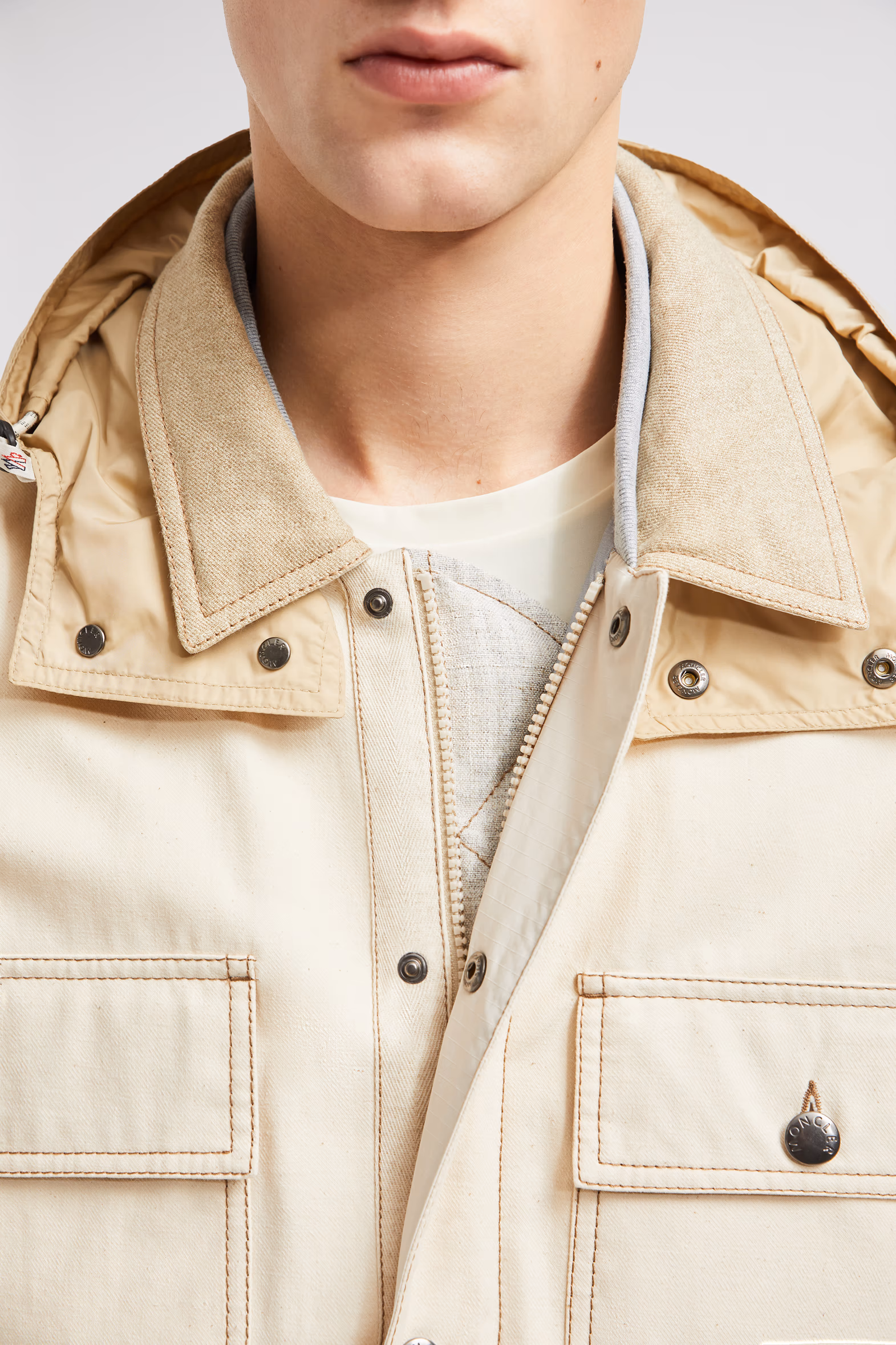 Kelpius Cotton Down Field Jacket Men Light Beige Moncler 9